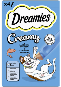 Dreamies Creamy s lososem pro kočky 4x10g