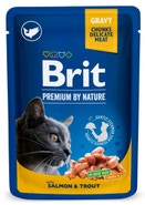 Brit Premium by Nature Kapsička pro kočky s lososem a pstruhem