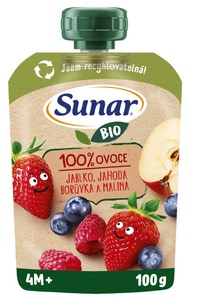 Sunar BIO Jablko jahoda borůvka malina