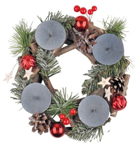 Anděl Přerov Dřevěný adventní věnec na 4 svíčky