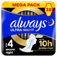 Always Vložky Ultra Secure Night Mega