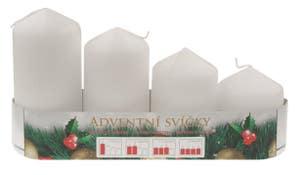 Anděl Přerov Adventní svíce válec bílá postupka