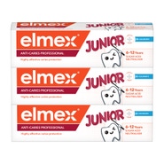 Elmex Anti-Caries Professional Junior zubní pasta pro děti ve věku 6-12 let (3x 75 ml)