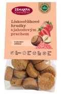 Biopekárna Zemanka Lískooříškové bio hrudky s&nbsp;jahodovým prachem
