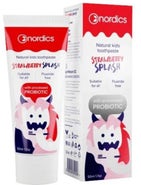 NORDICS Zubní pasta Kids Probiotic Strawberry Fresh