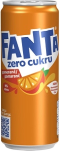 Náhled kategorie Fanta Zero cukru pomeranč 