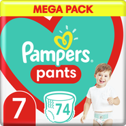 Pampers Pants Mega Pack plenkové kalhotky vel. 7 (17kg+)