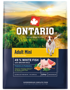 Ontario Krmivo Mini Fish & Brown Rice pro dospělé psy