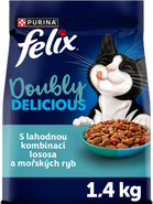 Felix Doubly Delicious granule pro kočky losos, mořské ryby
