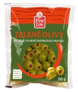 Fine Life Olivy zelené s paprikovou pastou