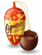 Figaro Šiška z mléčné čokolády plněná cappuccinovým / karamelovým likérem 1 ks