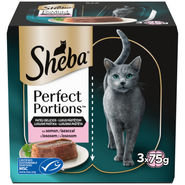 Sheba Perfect Portions vaničky s lososem pro dospělé kočky 3x 75 g