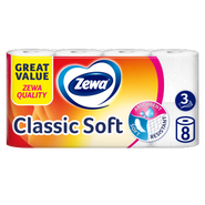 Zewa Classic Soft Toaletní papír 3vrstvý, 8 rolí