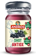 Andros shot Antiox nápoj z černého rybízu a zázvoru