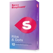 Sexy Elephant kondomy Ribbs&Dots