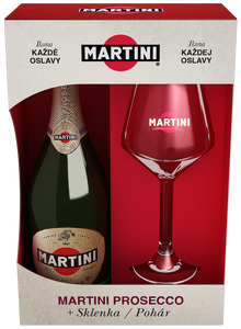 Bacardi Martini Prosecco + sklenička (dárkové balení)