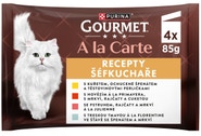 Gourmet A la Carte kapsičky pro kočky kuře, hovězí, pstruh, treska 4x85g