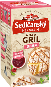 Sedlčanský Hermelín na gril originál s brusinkovou omáčkou (4x100g)