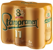 Staropramen 11, světlý ležák, plech multipack 6x0,5l