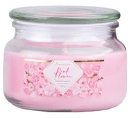 Emocio Pink Flower vonná svíčka, sklo (100 x 79 mm) se skleněným víčkem 