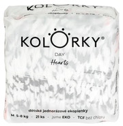 Kolorky Day Jednorázové eko plenky srdce M (5-8 kg)