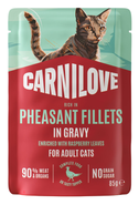 Carnilove Pouch Gravy rich in Pheasant enriched with Raspberry Leaves pro kočky