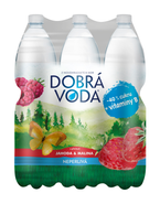 Dobrá voda Ochucená jahoda/ malina 6x 1,5 l