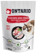 Ontario Kapsička pro kočky - kuřecí a krab ve vývaru