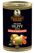Franz Josef Kaiser Olivy zelené plněné sušenou šunkou Serrano plech
