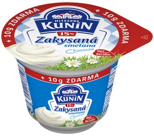 Mlékárna Kunín Zakysaná smetana krémovitá (15%) 10g zdarma