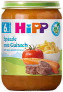 HiPP BIO Špecle a guláš s hovězím masem