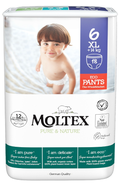 Moltex Pure & Nature Plenkové kalhotky XL vel. 6 (+14 kg)