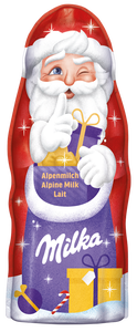 Milka dutá figurka Santa z mléčné čokolády