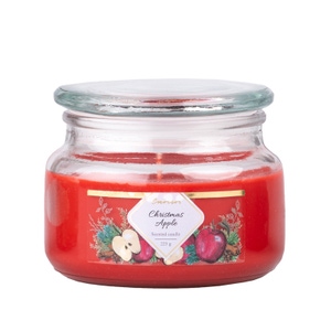 Emocio Christmas Apple vonná svíčka, se skleněným víčkem, 100x79 mm, sklo 
