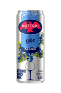 Mattoni Gin & Tonic nealko drink, plech