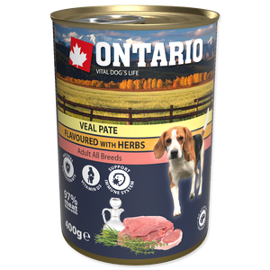 Ontario Konzerva telecí s bylinkami, paté pro psy   
