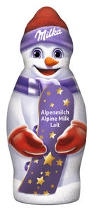 Milka Sněhulák dutá figurka, mléčná čokoláda