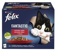 Felix Fantastic kapsičky pro kočky kuře, hovězí, králík, jehněčí v želé 12x85g