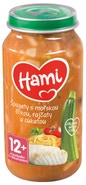 Hami Špagety s mořskou štikou, rajčaty a cuketou
