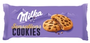Milka sušenky Cookie Sensations s náplní a kousky čokolády