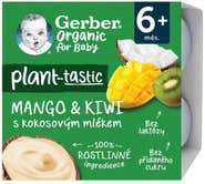 Gerber BIO Ovocná přesnídávka mango a kiwi s kokosovým mlékem 4x90g