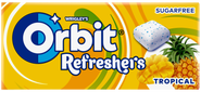 Orbit Refreshers žvýkačky bez cukru, Tropical
