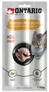 Ontario Tyčinky pro kočky Chicken&Duck 3x5g