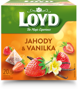 Loyd čaj jahody/vanilka pyramidový 