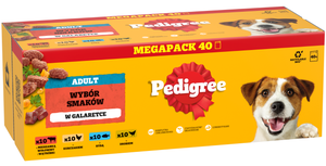 Pedigree mixovaný výběr v želé pro psy, 40pack
