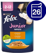 Felix Fantastic Junior Kapsička pro kočky kuře 26x85g