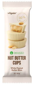 Vilgain Nut Butter Cups BIO Arašídové máslo v bílé čokoládě 3x13g