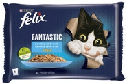 Felix Fantastic kapsičky pro kočky losos, platýz v želé 4x85g