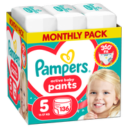 Pampers Plenkové kalhotky Monthly Box, vel. 5 (11-17 kg)