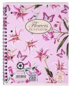 Pigna Blok spirálový čtverečkovaný  A5 motiv Flowers